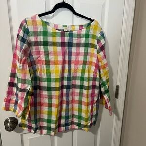 Colorful Boden linen blouse